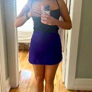 Zara royal purple linen blend high waisted miniskirt size extra small